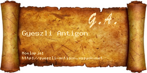 Gyeszli Antigon névjegykártya